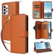 thumbnail image 1 of Funda Cartera con Cremallera y Correa para Samsung Galaxy A23 5G Soporte y Tarjetero Marrón, 1 of 6