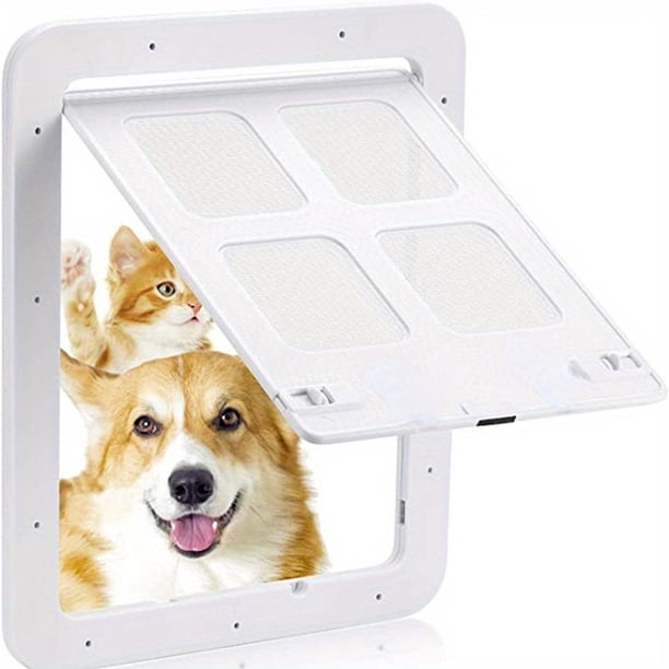 Pet Dog Cat Screen Door, Pet Screen Door Protector For Sliding Door, Sliding Screen Dog Door With Magnetic Flap For Exterior Doors
