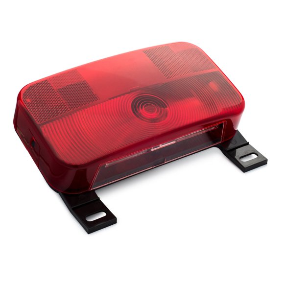 Soporte de superficie rojo Light Lumitronics con soporte para matrícula RV