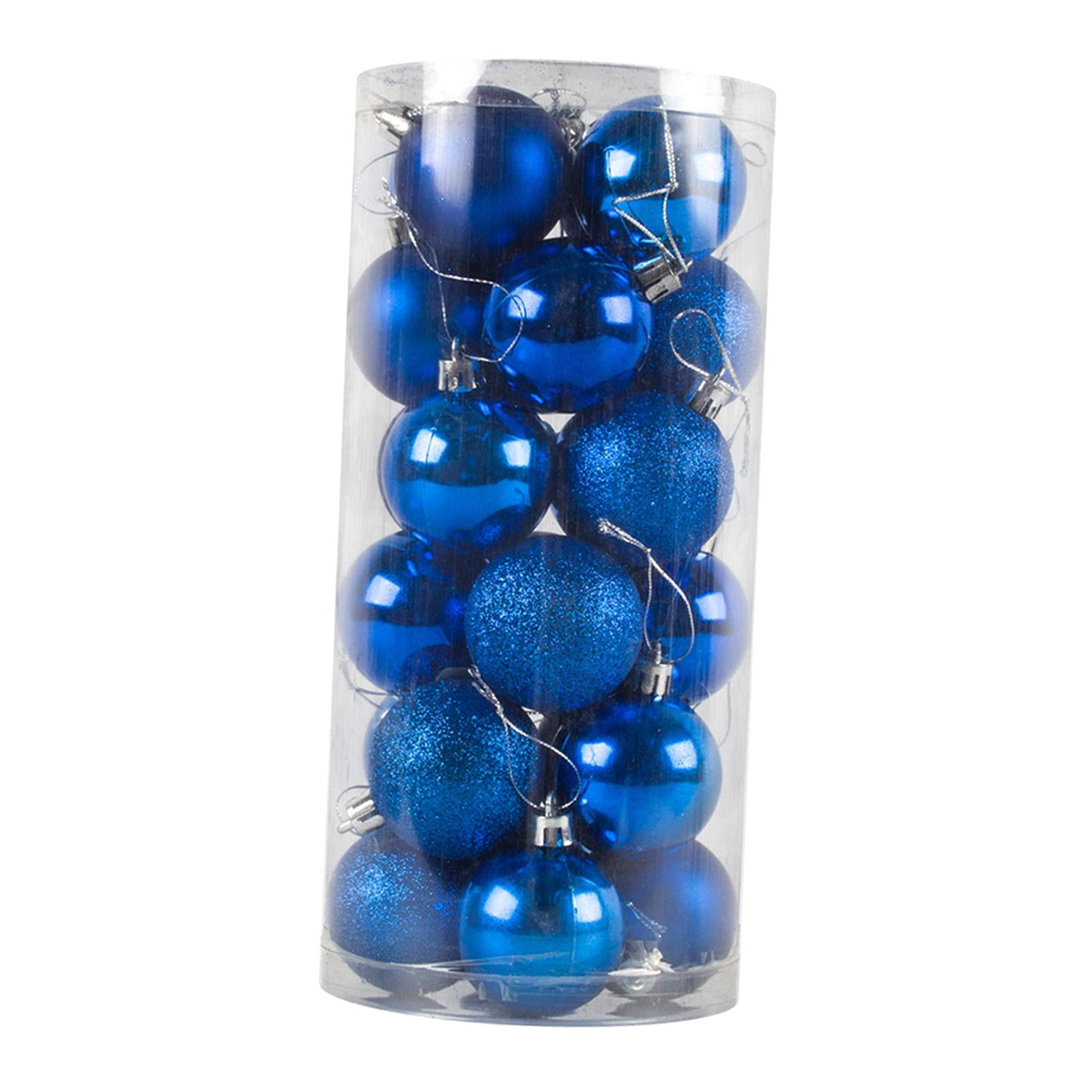 Bothyi - 24 Piezas De Adornos De Bolas De Navidad Diy Para Graduación Árbol De Navidad Al Aire Libre Azul