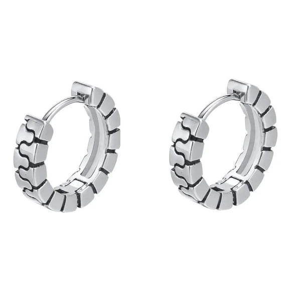 Aros Punk Hombre Mujer Vikingo Grabado Earing Moda
