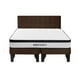 thumbnail image 1 of Cama Europea 2 Plazas Hermes + Respaldo Capitoné Negro Café, 1 of 3