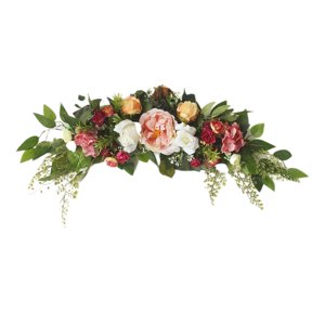 Magideal - Flor Artificial Swag Boda Flores Floral Swag Garland Para La Recepción De Telón De Fondo Decoración Para Hogar