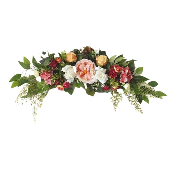 Flor artificial Swag Boda Flores Floral Swag Garland para la recepción de Telón de fondo Decoración para hogar