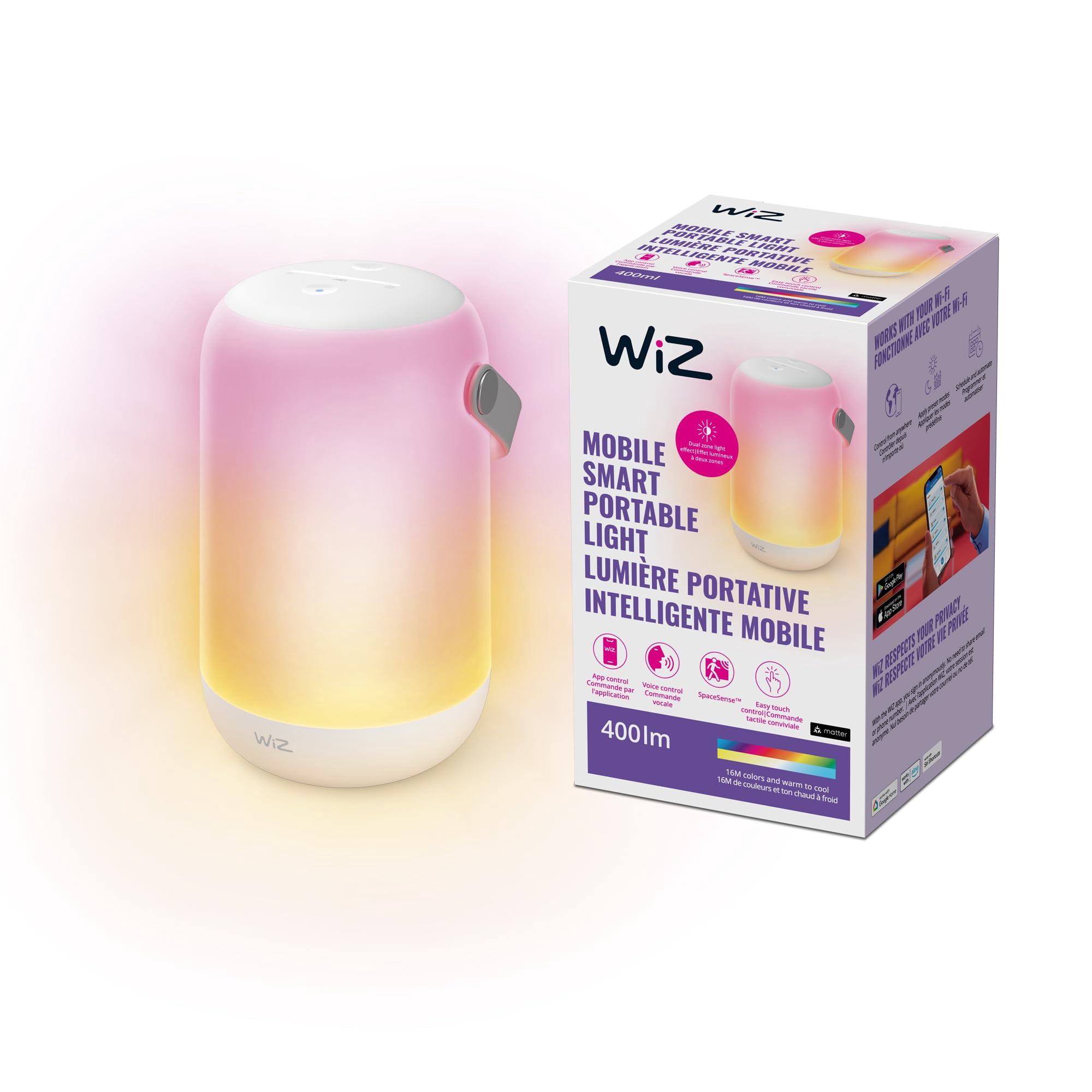Luz Portátil Wiz Connected Mobile Blanca