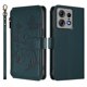 thumbnail image 2 of Funda Cartera Mariposa para [Motorola Edge 50 Pro 5G] con Soporte y Cremallera Verde oscuro, 2 of 6