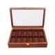 thumbnail image 1 of Caja De Reloj Expositor De Madera Organizador 10 Ranuras Nogal Madera, 1 of 5