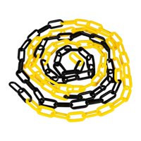 Magideal - Cadena De Barrera De Tráfico Enlace De Barrera De Estacionamiento Conos De Tráfico Conector Para Cola De Espera Patio Áreas Cerradas Construcción De C Amarillo Negro