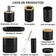 thumbnail image 5 of Set De 8 Accesorios Para Baño Con Tapa De Bambu Papelera Wc, 5 of 6