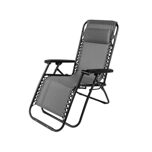 Estilodomus - Silla Reposera Plegable Y Portatil Playa Terraza Gris