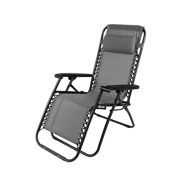 Estilodomus - Silla Reposera Plegable Y Portatil Playa Terraza Gris