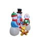thumbnail image 3 of Muñecos de nieve inflables familiares con forma de muñeco de nieve, 150 cm, con luces LED, 3 of 5