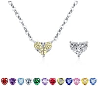 Heshpaws - Colgante Con Colgante De Corazón De Plata De Ley