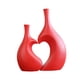 thumbnail image 1 of Juego de Jarrón de Cerámica, Maceta, Soporte para Contenedor de Flores, Jarrón Decorativo en Forma de Corazón para Decoración Del Hogar, Estantería Rojo, 1 of 5