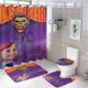 thumbnail image 1 of Monster Bash-theme 4-Piece Shower Curtain Set with Rugs, Waterproof Bathroom Decor Set Includes Bath Mat, U-Shaped Rug, Toilet Lid Cover and Curtain with Hooks, 1 of 6