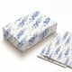 thumbnail image 1 of Papel de regalo SHSEEN 50 × 70 cm con diseño floral azul – 2 hojas, 1 of 7