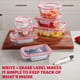 thumbnail image 5 of Contenedores de almacenamiento de alimentos Pyrex Freshlock, 14 piezas, juego mixto x7, 5 of 6