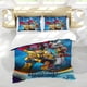 thumbnail image 5 of Transformers EarthSpark Conjunto de sábanas temático, trío de piezas, cómodo y amigable con la piel, diseño único, regalo de decoración para el hogar para familiares, amigos y fans,135cm *200cm, 5 of 6