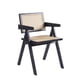 thumbnail image 1 of Silla Comedor con brazos Chandigarh Color Negra Madera Natural y Rattan, 1 of 5