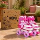 thumbnail image 3 of Patines 4 Ruedas Led Rupu Niñas Ajustable Sirena Aquapink, 3 of 4