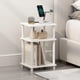 thumbnail image 1 of Mesita de noche Furinno Just Turn-Tube de 3 niveles con USB blanca, 1 of 6