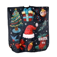 Magideal - Capa De Corte De Pelo Para Niños, Delantal De Tela De Barbero, Impermeable, Ligero, Reutilizable, Patrón Navideño Para Peluquería, Barbería Para Niños