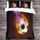 thumbnail image 3 of Juego de funda nórdica con estampado 3D de fútbol Entemah, juegos de ropa de cama con cierre de cremallera oculto, funda de edredón deportivo de microfibra de poliéster Motion., 3 of 3