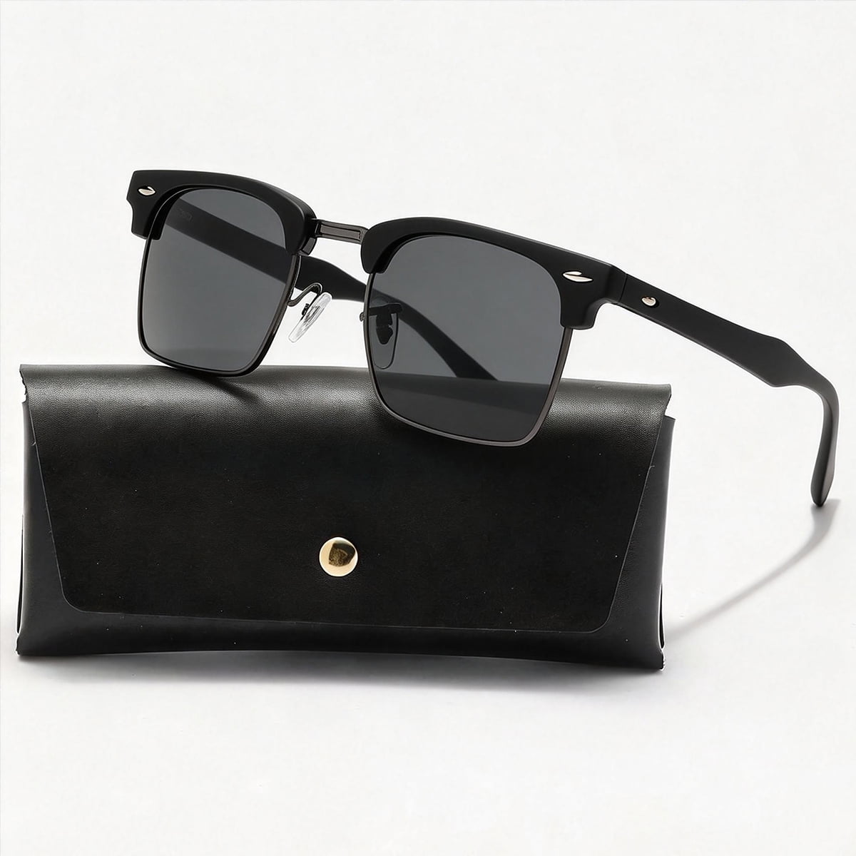 Polasup Gafas Lentes De Sol Duraderas Y A La Moda. Gafas De Sol Artificiales Con La Cara Desnuda,