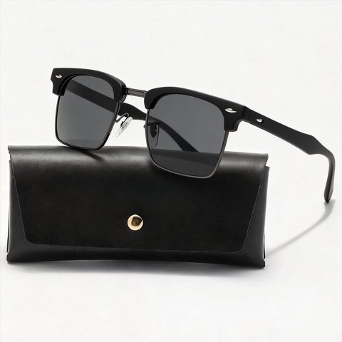 Polasup Gafas Lentes De Sol Duraderas Y A La Moda. Gafas De Sol Artificiales Con La Cara Desnuda,