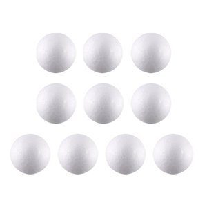 Magideal - Bolas De Espuma, Bolas De Espuma De Poliestireno, 10 Piezas De Decoración De Arte Artesanal Redonda Bolas De Espuma Artesanales De Bricolaje, Esfera, , 10Cm
