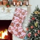 thumbnail image 1 of Hombre de Jengibre Tema: Calcetines de Navidad, fino lino blanco para colgar en escaleras y chimenea, decoración navideña para el hogar, regalo de Navidad.54cm×38cm, 1 of 5