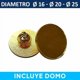 thumbnail image 1 of Broche Redondo Dorado Con Pin Y Domo 3 Tamaños Pack X14, 1 of 1