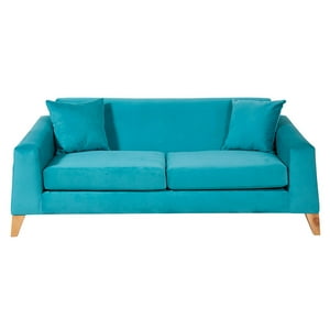 Barra Design - Sofá Finland 3C Felpa Turquesa