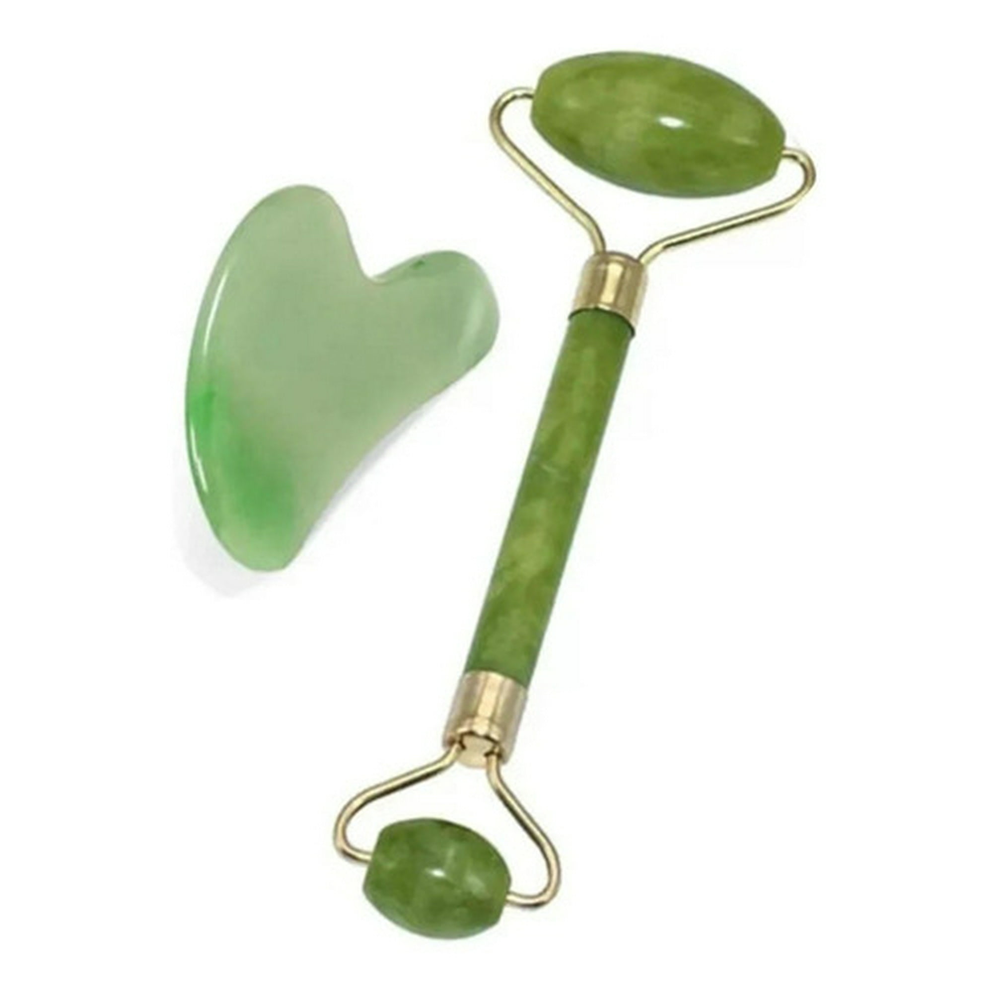 Concepts Life - Rodillo Masajeador Facial Y Piedra De Jade 100% Natural