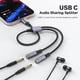thumbnail image 2 of Divisor de auriculares MOSWAG USB C a doble hembra de 3,5 mm, 2 of 6