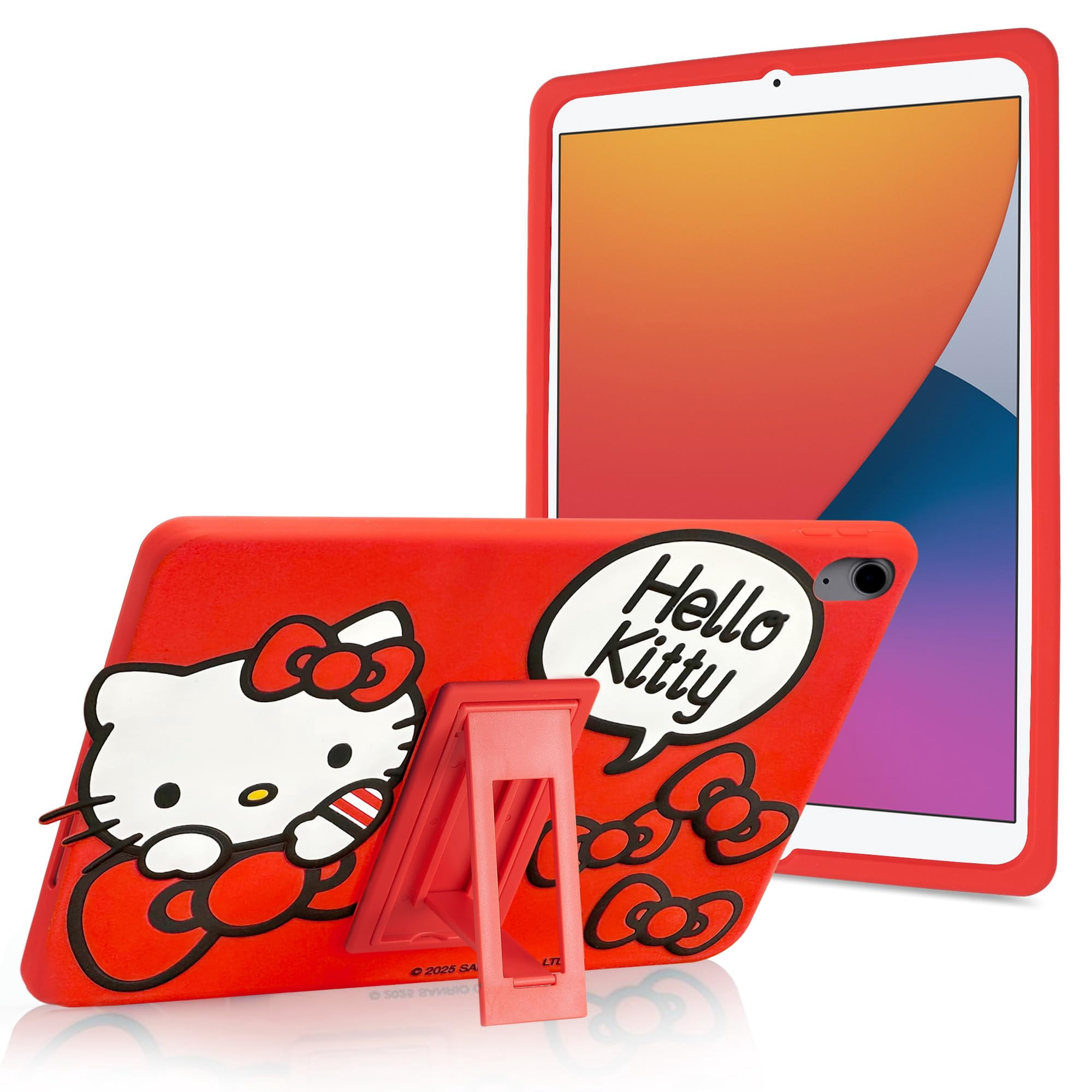 Funda Para Ipad Komar Kids Hello Kitty De 10,9 Pulgadas A Prueba De Golpes
