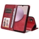 thumbnail image 3 of Funda Billetera para Samsung Galaxy A14 4G con Porta Tarjetas y Soporte Ajustable Rojo, 3 of 5