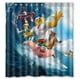 thumbnail image 1 of Cortina de ducha con estampado floral de Bob Esponja: ¡Un héroe fuera del agua! Cortina de baño con ganchos, tamaño 66 x 72 pulgadas., 1 of 3