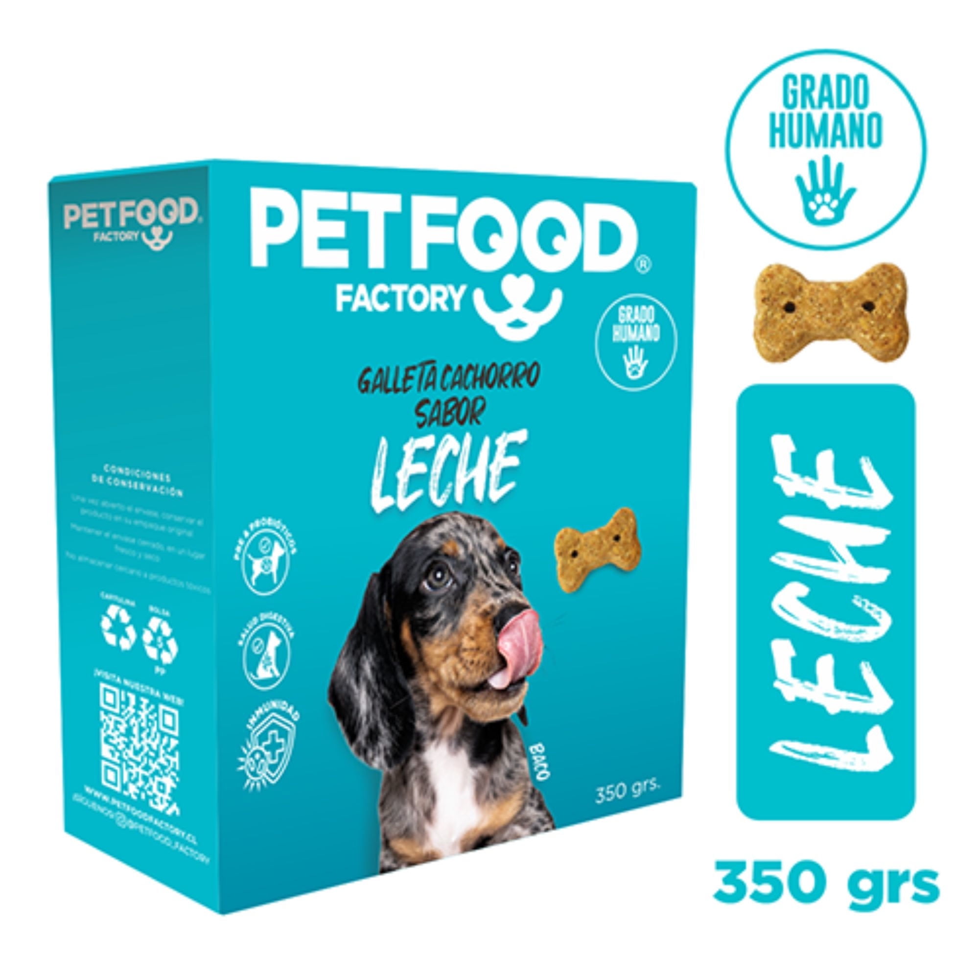 Galletas Pet Food Leche Para Perros Cachorro, 350 Gr