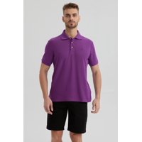 Fashionspark - Polera Hombre Pique Básica Lisa Morado - Ll