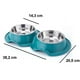 thumbnail image 2 of Plato Doble Con Pocillo De Acero Inoxidable Verde, 2 of 2