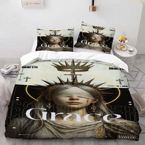 Tainted Grace Three-Piece Printed Duvet Cover Set Soft and Comfortable All-Season Bedding Set Ideal for Home and Bedroom Guest Room