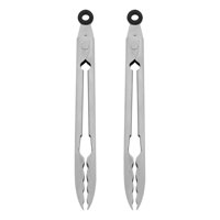 Pinzas Kitchenaid De Acero Inoxidable Con Bordes Festoneados De 18 Cm, Color Plateado