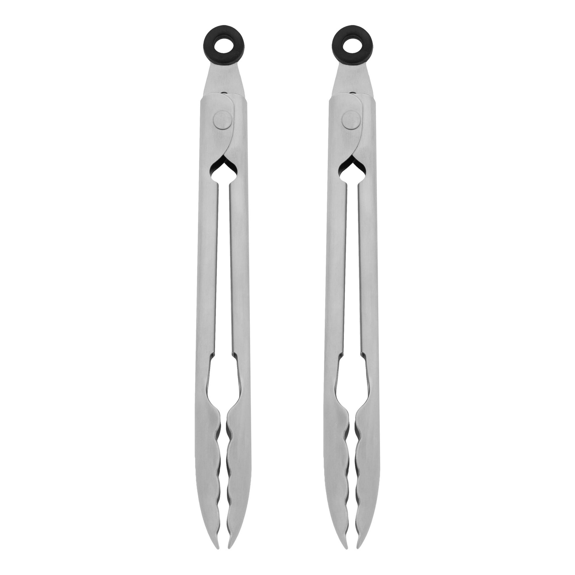 Pinzas Kitchenaid De Acero Inoxidable Con Bordes Festoneados De 18 Cm, Color Plateado