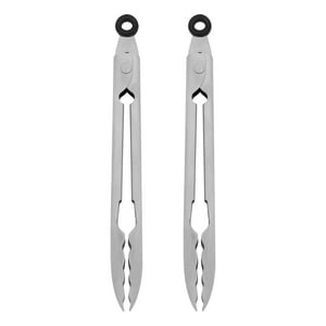 Pinzas Kitchenaid De Acero Inoxidable Con Bordes Festoneados De 18 Cm, Color Plateado