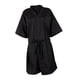thumbnail image 1 of Albornoz ligero informal, batas de salón con escote en V, clientes suaves, batas de kimono transpirables para peluquero, vestido de cliente de salón p Negro, 1 of 5