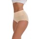thumbnail image 4 of INSPIRE CHIC Ropa interior de mujer de cintura alta con levantamiento de glúteos y control de abdomen, bragas transpirables de algodón en talla grande, paquete de 4, XXL, 4 Beige, 4 of 4