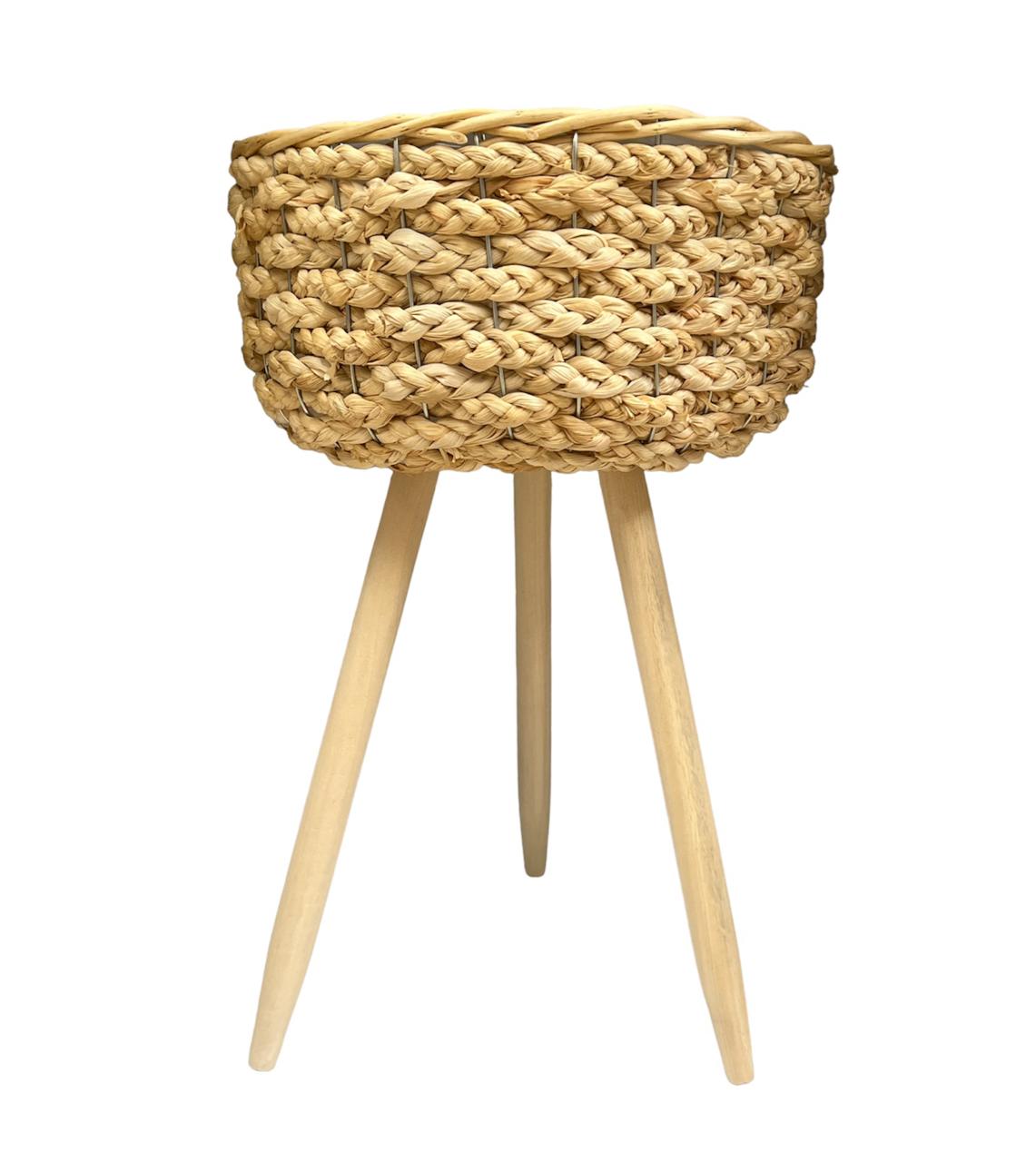 Oem - Macetero De Mimbre Porta Maceta Rustica Trenzas