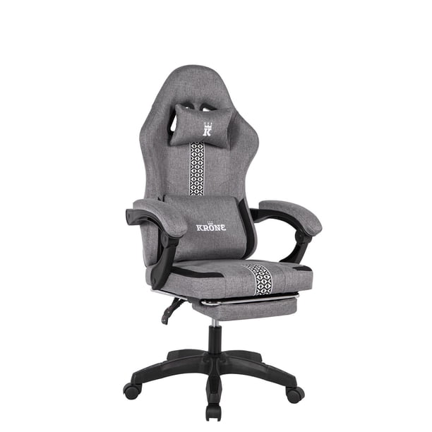 Silla Gamer Oficina Krone Reclinable Fabric gris oscuro