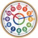 thumbnail image 1 of Reloj de pared Oyster&Pop extra grande para aprender, 35 cm, para niños, 1 of 7